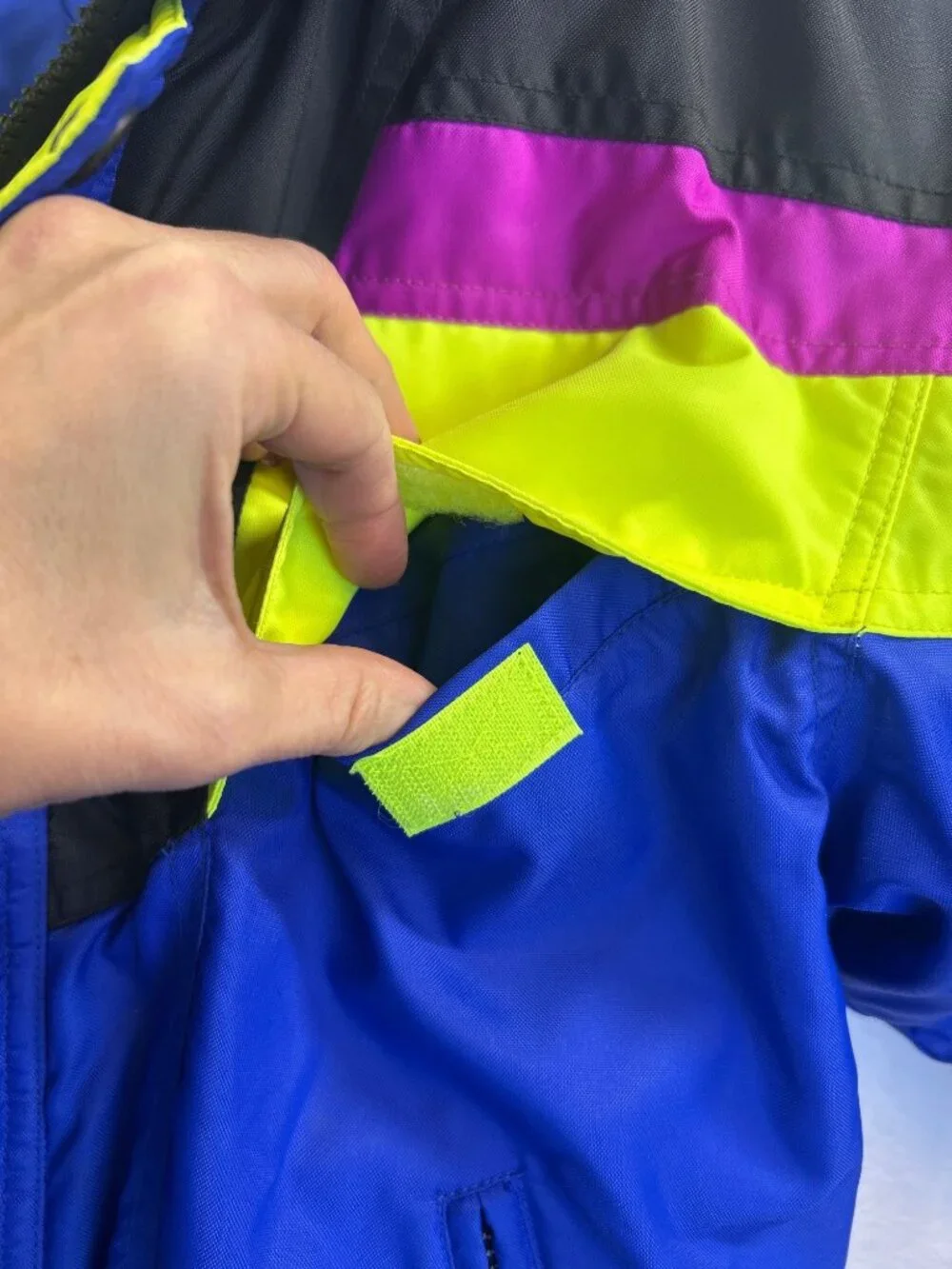 Vintage Obermeyer Ski Jacket Junior's 14 Neon Colorblock Retro 80s 90s Coat